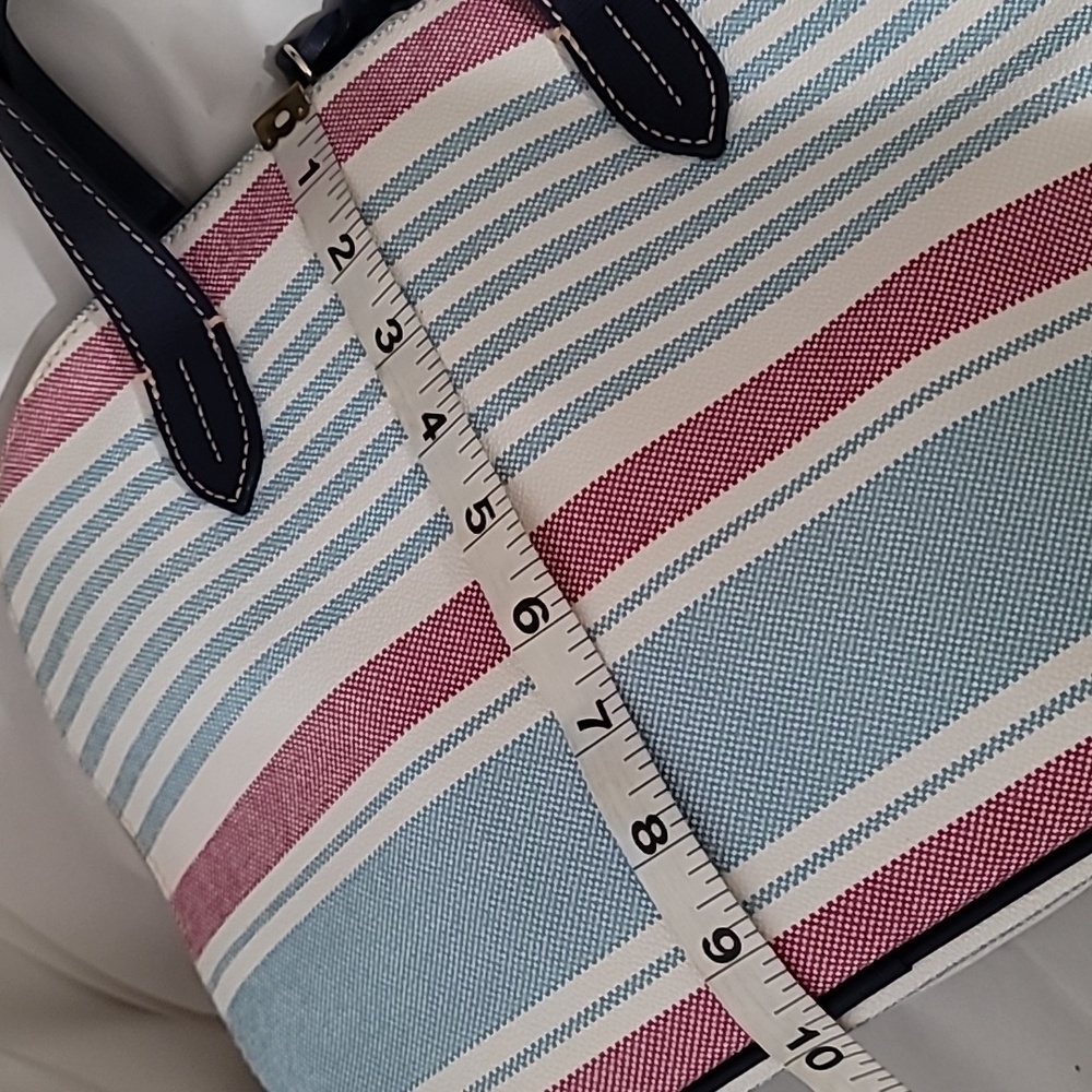 Dooney & Bourke Striped Satchel - Picture 8 of 13